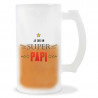 Chope à bière personnalisée "Super Papi"