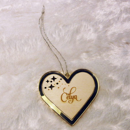 Suspension de Noël Cœur Personnalisé