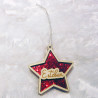 Suspension de Noël étoile à paillettes personnalisée