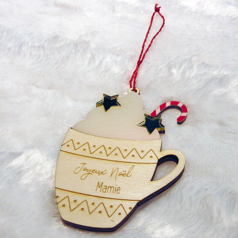 Suspension Tasse de Noël Personnalisée