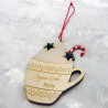 Suspension Tasse de Noël Personnalisée