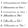 Silhouettes en fête - typographies