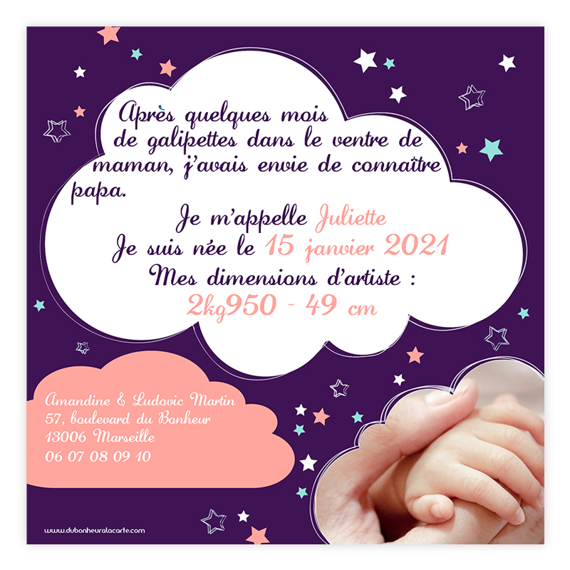 Texte Faire Part Naissance Classique